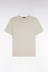 Short-sleeved straight-cut raw cotton T-shirt