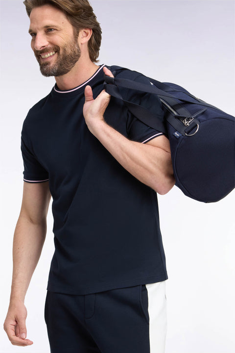 T-shirt manches courtes marine coupe droite - Image 1