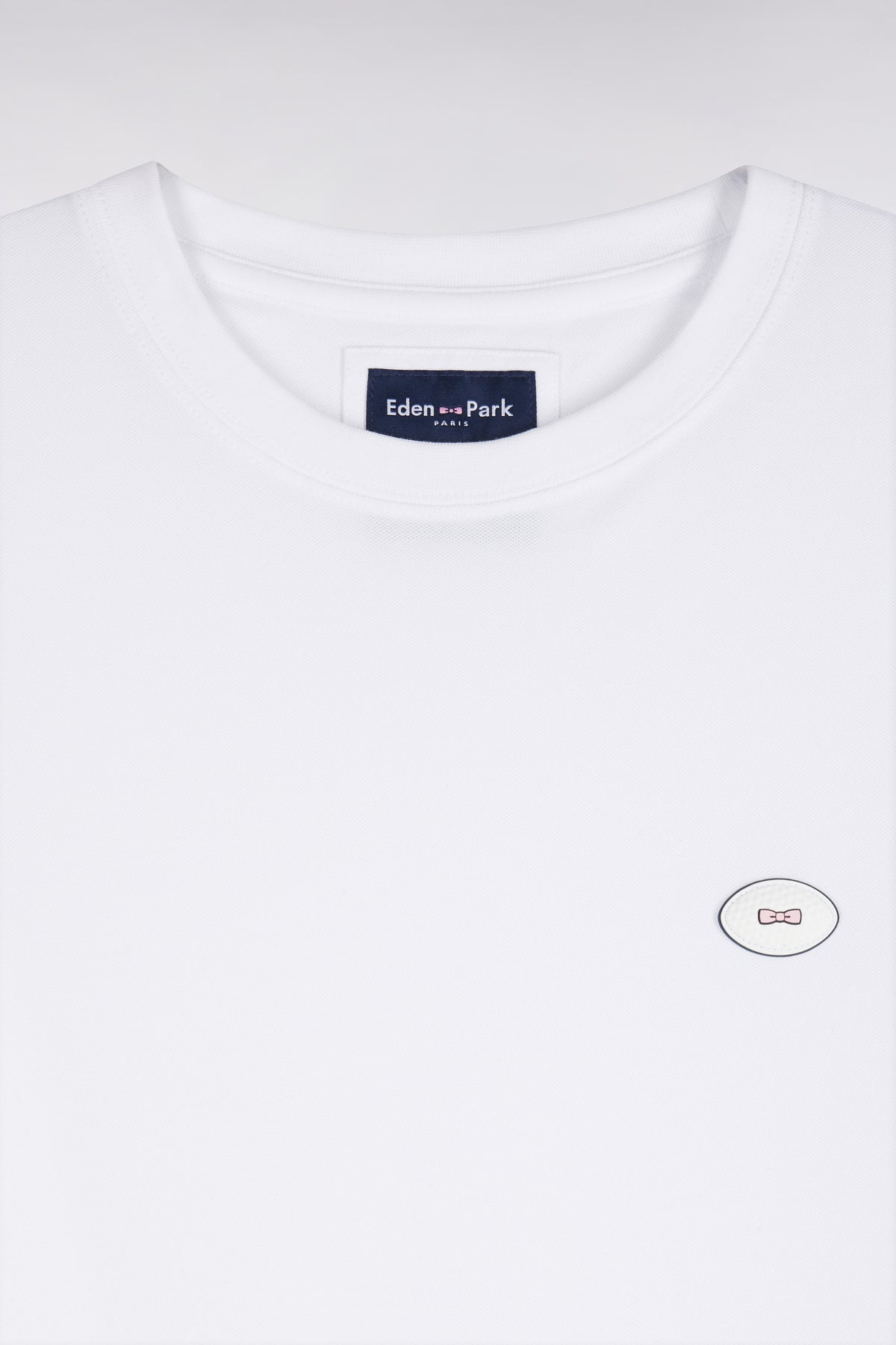 T-shirt manches courtes blanc coupe droite