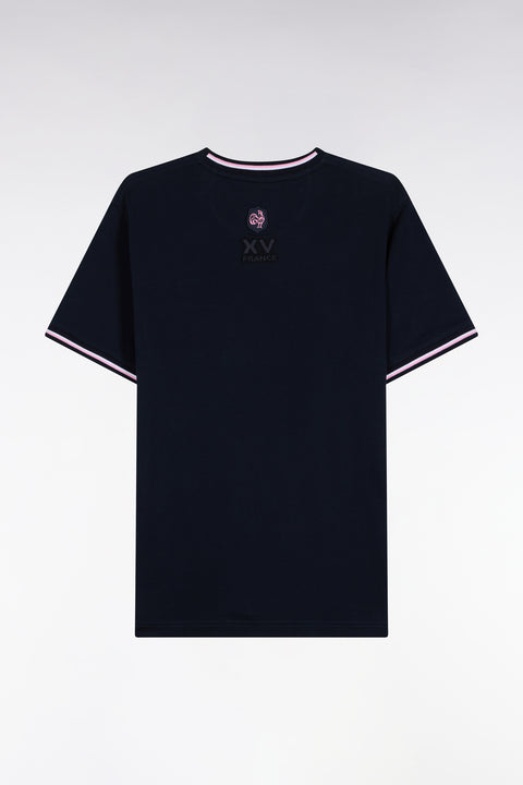 T-shirt manches courtes marine XV de France coupe droite - Image 2