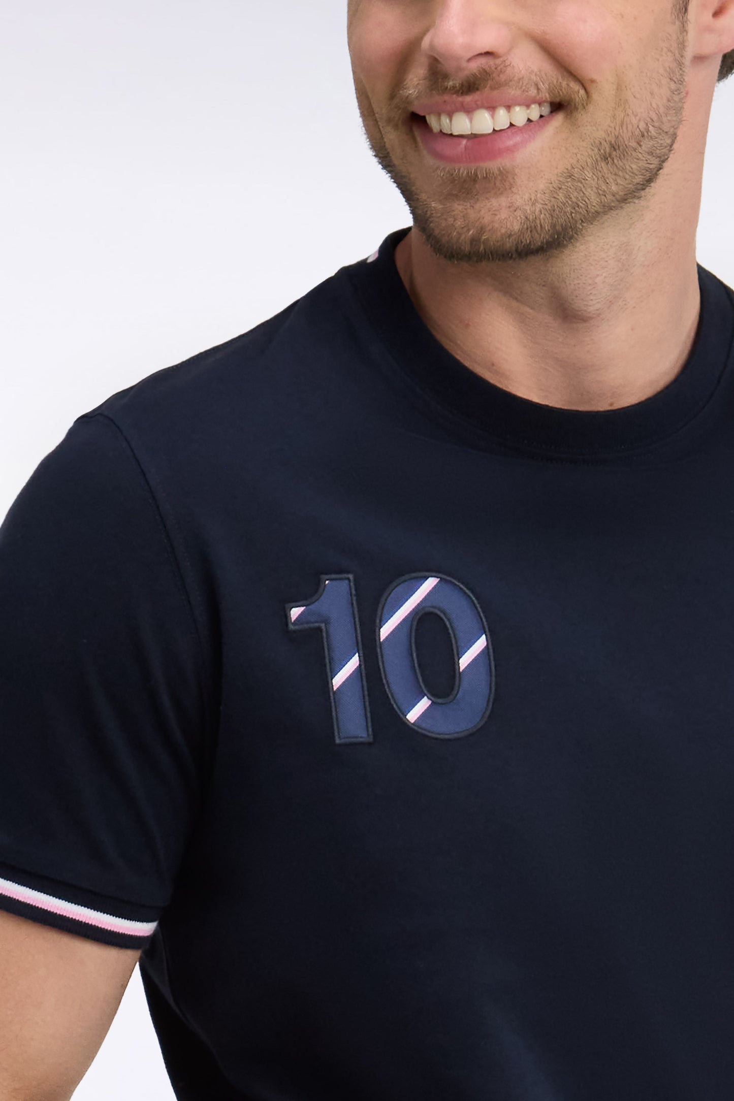 T-shirt manches courtes marine XV de France coupe droite
