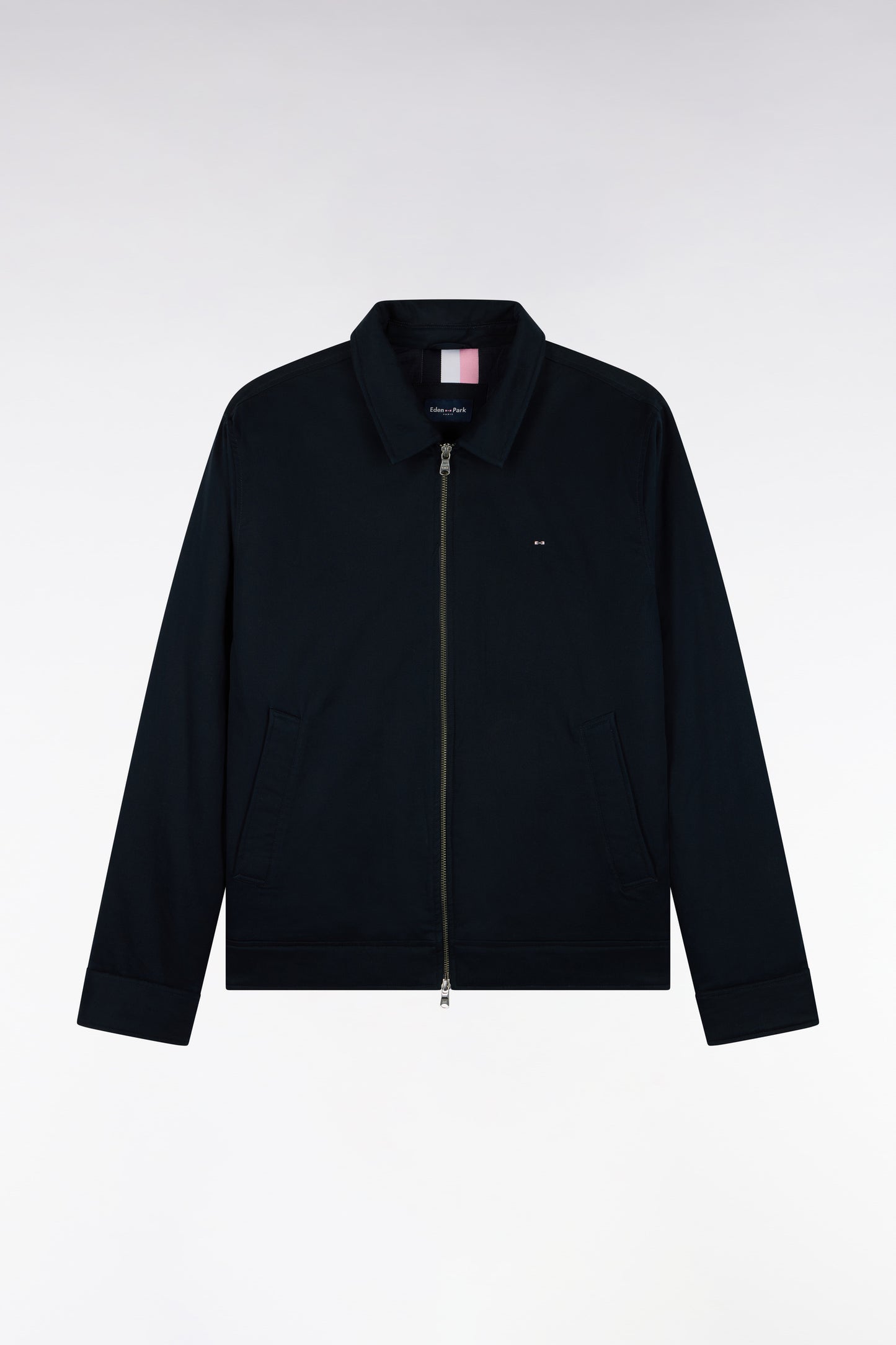 Blouson en coton stretch bleu marine