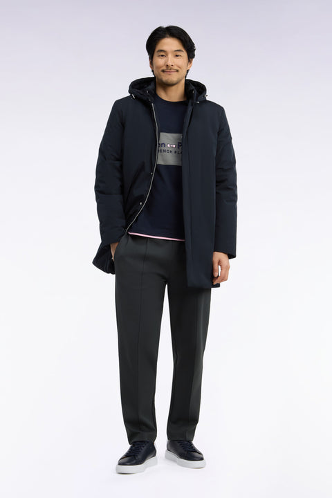 Black parka with removable hood - Image 3