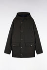 Khaki buttoned parka