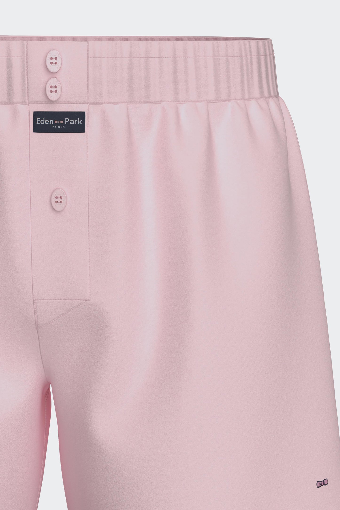 Caleçon en popeline de coton rose