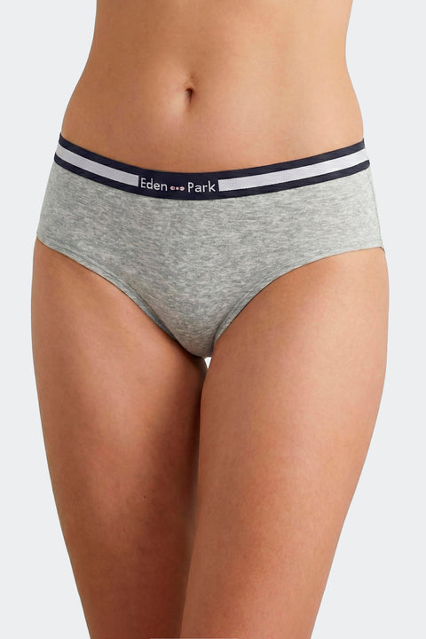 Plain shorty in gray stretch cotton - Image 2