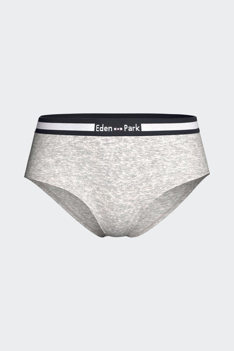 Plain shorty in gray stretch cotton - Image 1