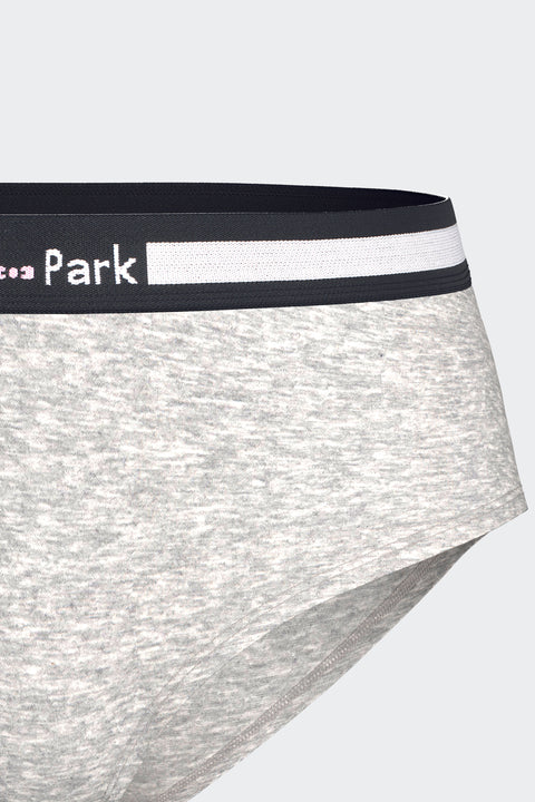 Plain shorty in gray stretch cotton - Image 3