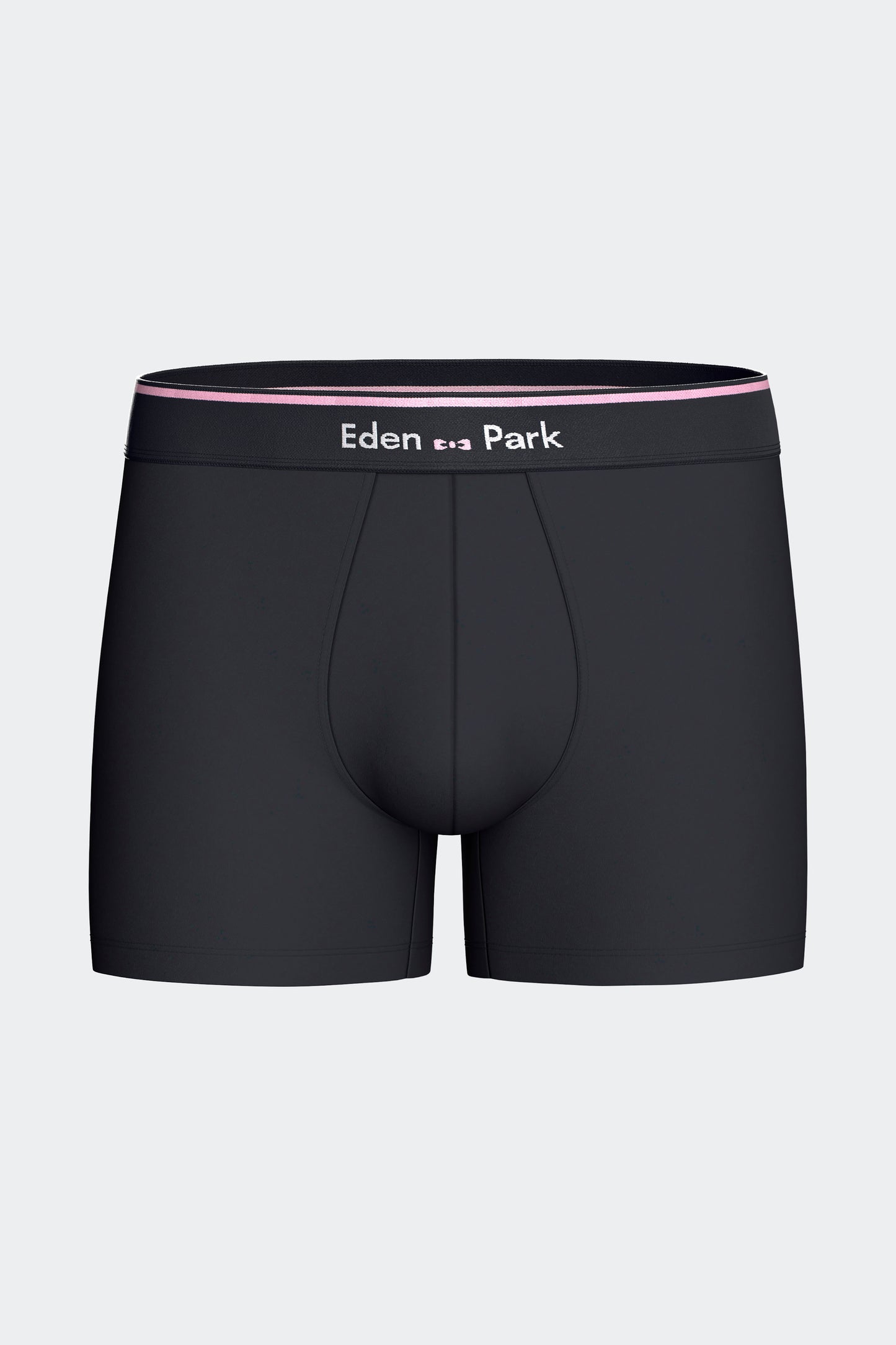 Lot de 2 boxers en jersey de coton stretch unis et rayés marine et rose