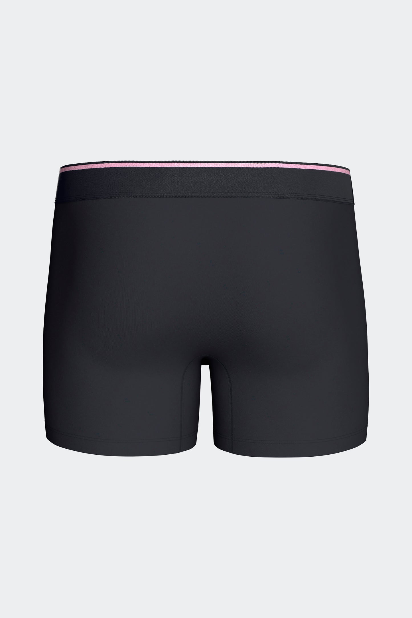 Lot de 2 boxers en jersey de coton stretch unis et rayés marine et rose