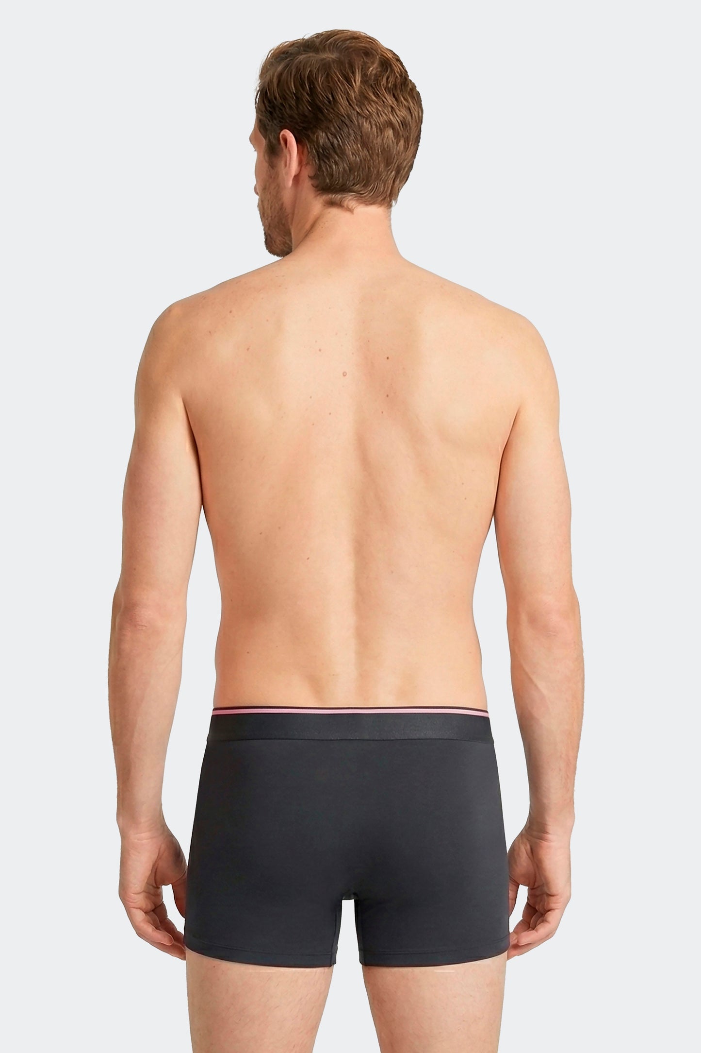 Lot de 2 boxers en jersey de coton stretch unis et imprimés marine