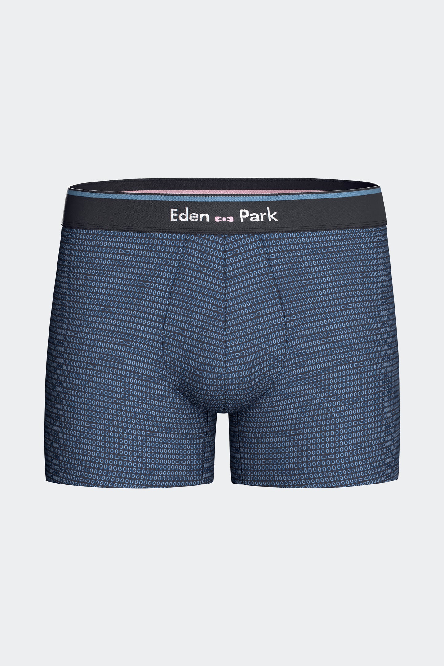 Lot de 2 boxers en jersey de coton stretch unis et imprimés marine