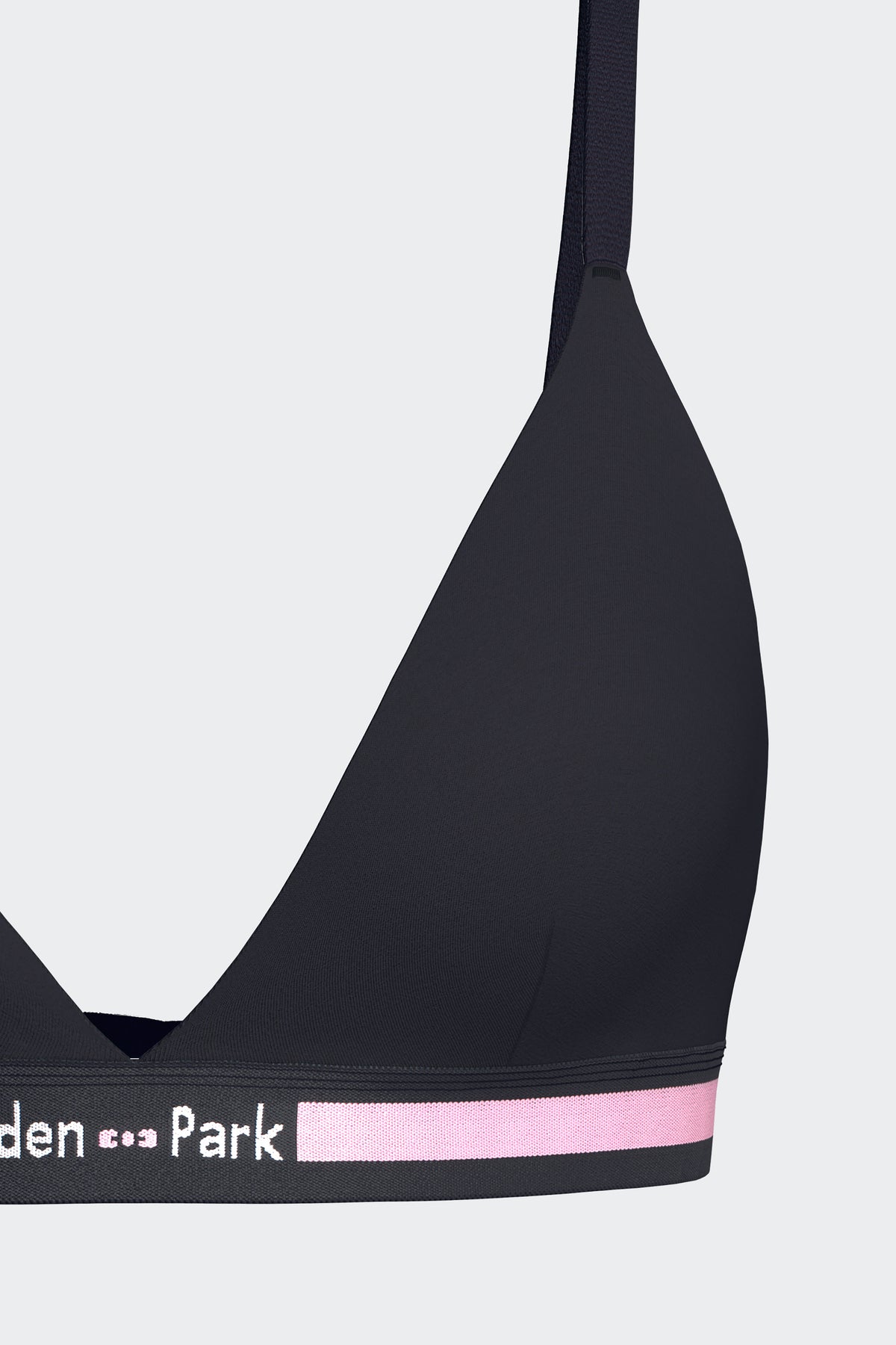 Soutien-gorge triangle en coton stretch marine élastique siglé