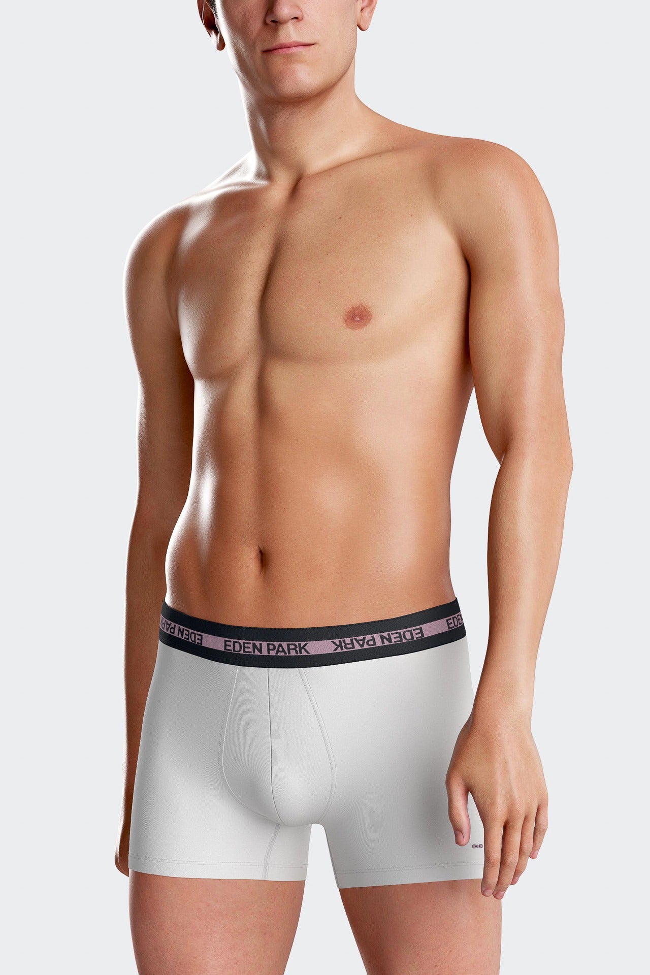 Boxer en coton stretch blanc