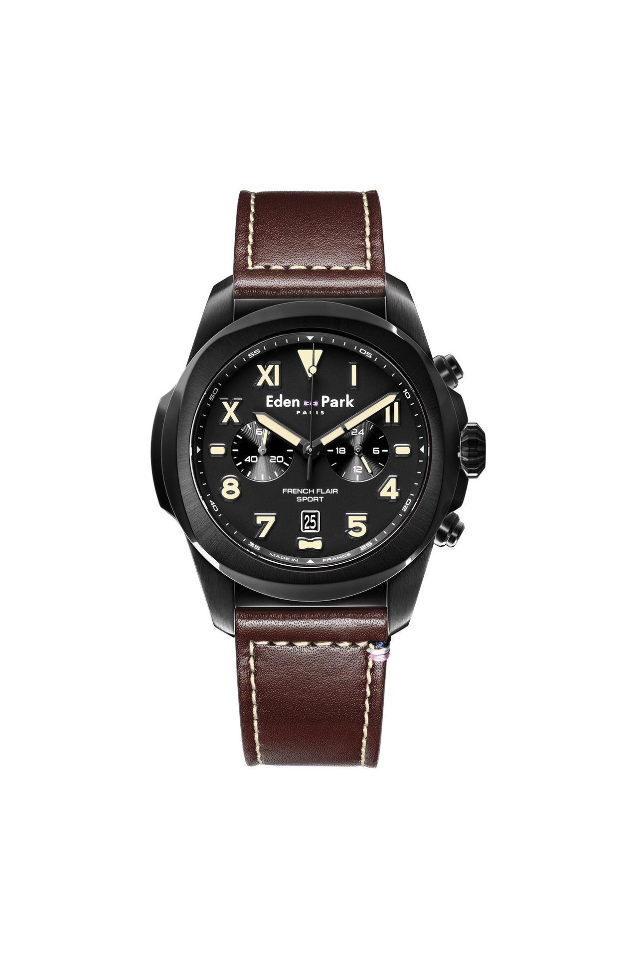 Quartz chronograph watch black