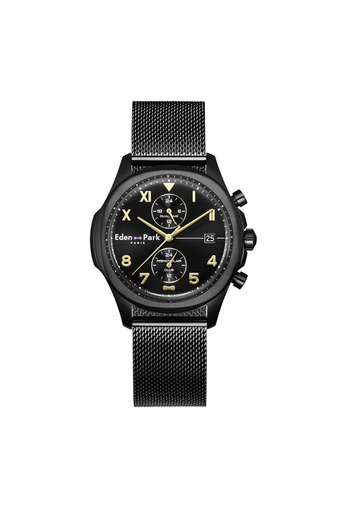 Black Dual Time Watch