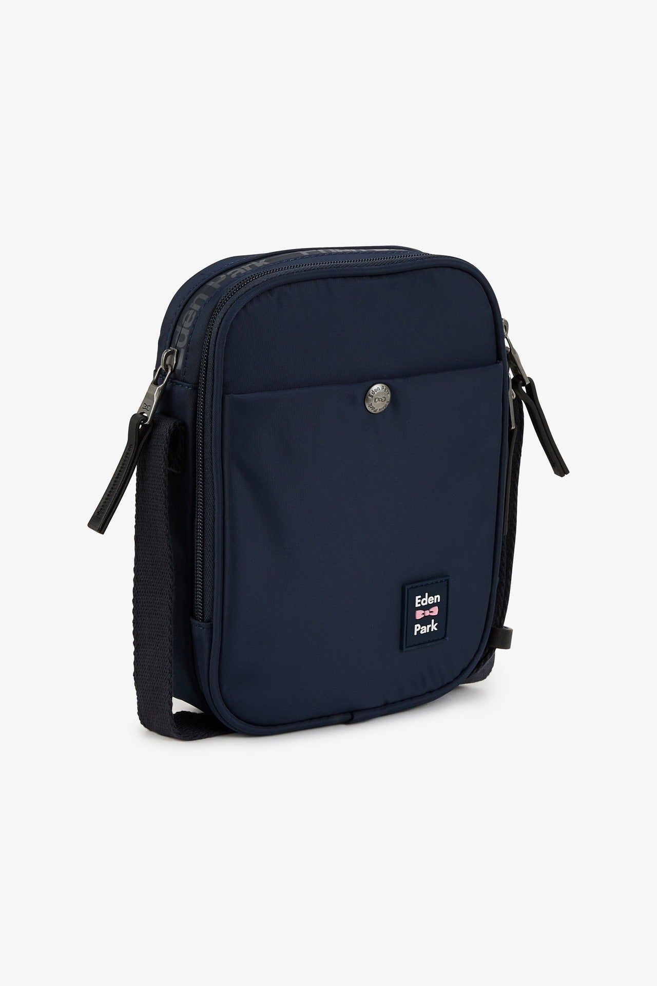 Dark blue rectangular messenger bag