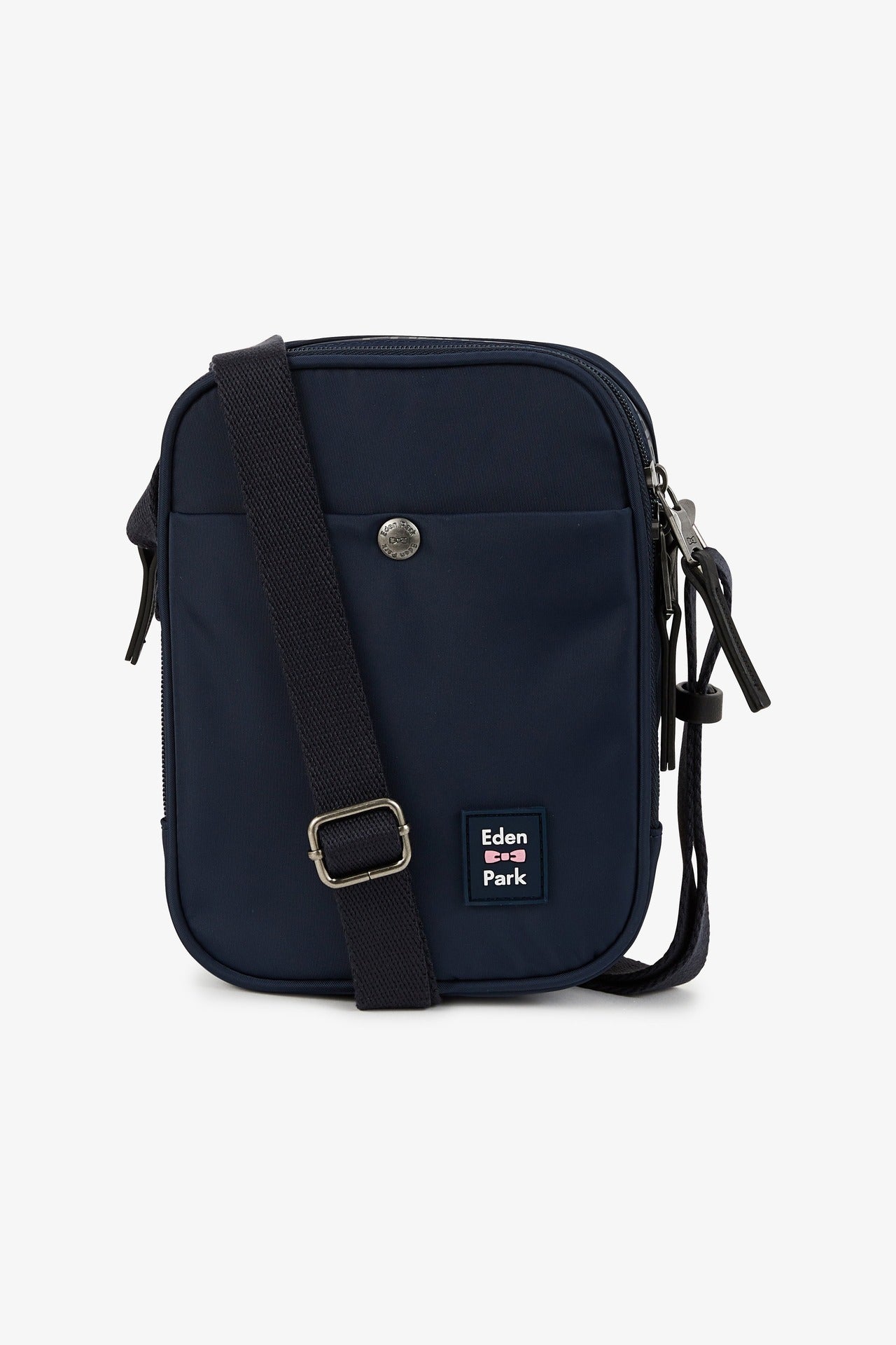 Dark blue rectangular messenger bag