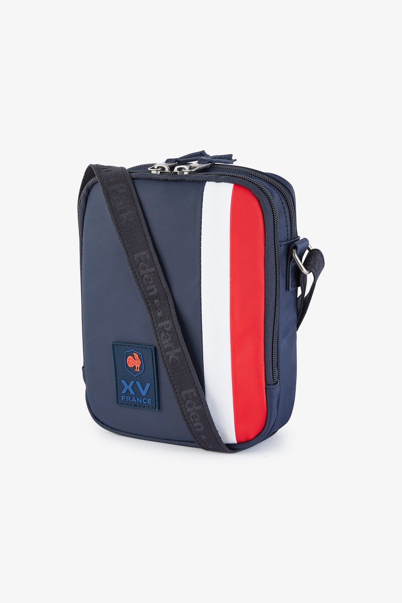 Rectangular messenger bag with tricolour France XV