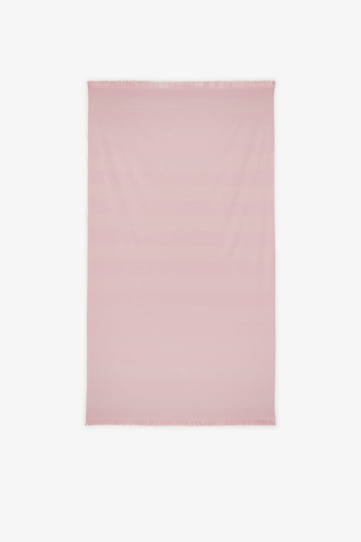 Fouta rayé rose