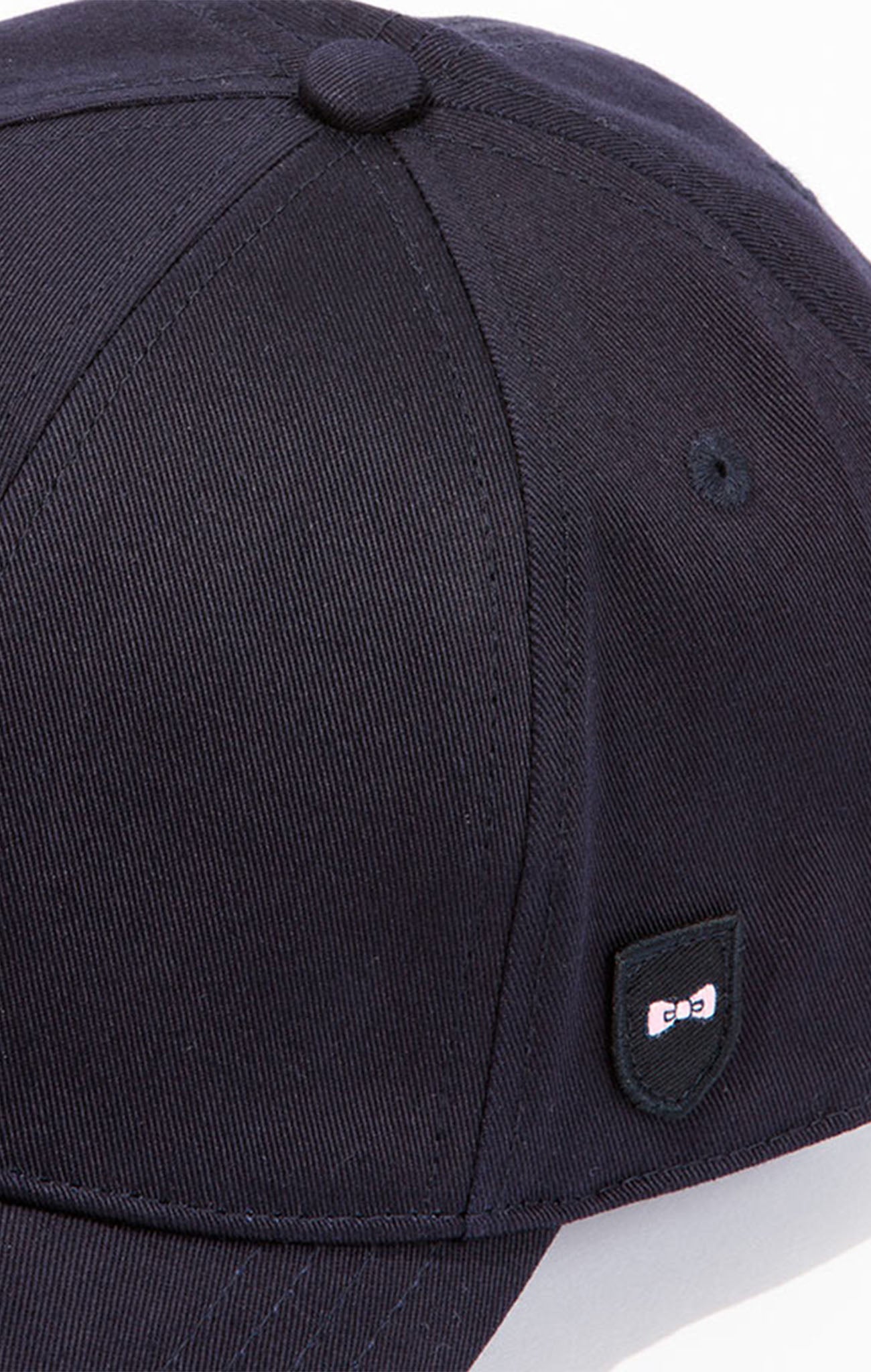 Unicolour navy blue cotton cap