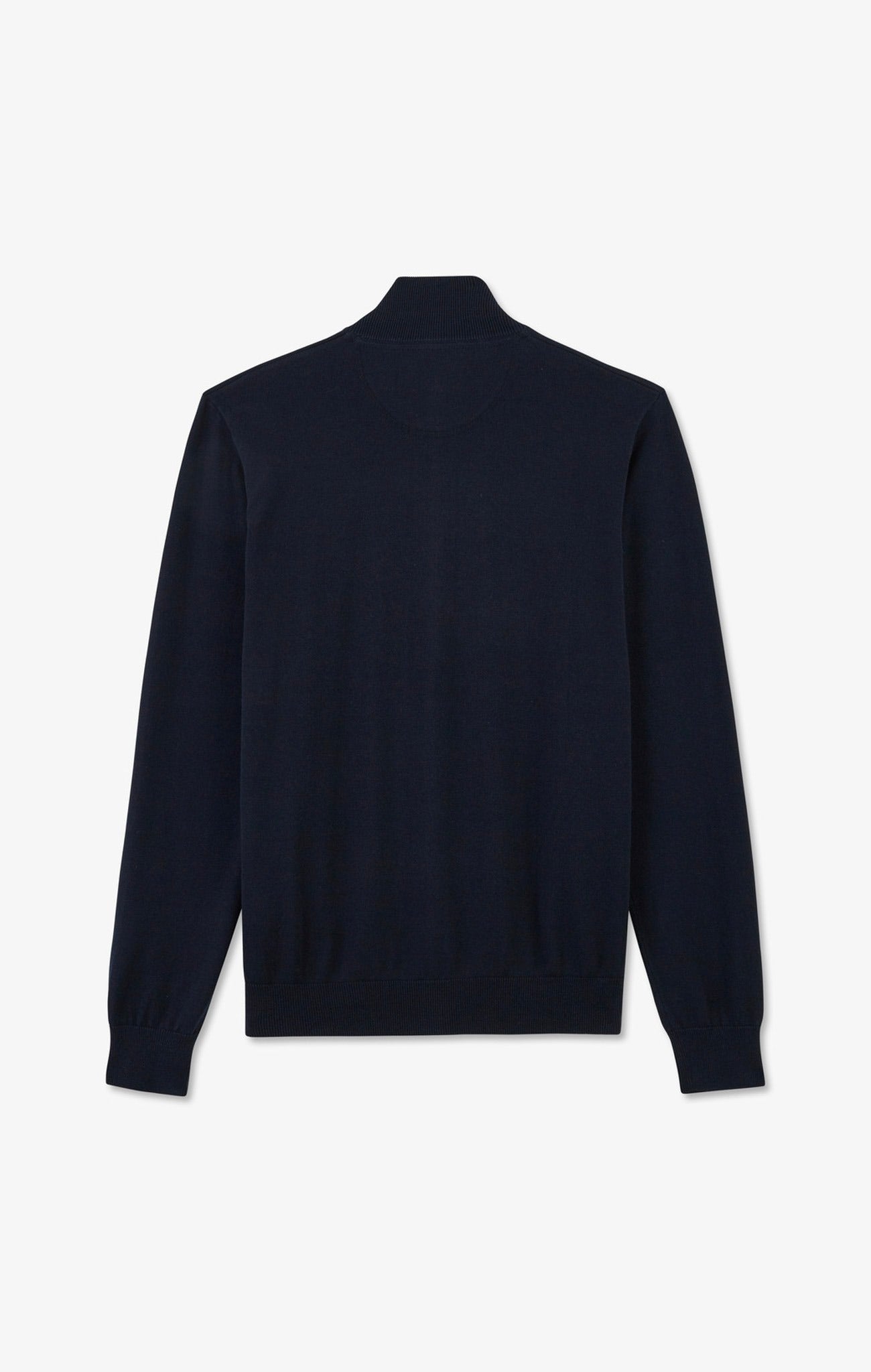 Navy blue cotton cardigan with zipper