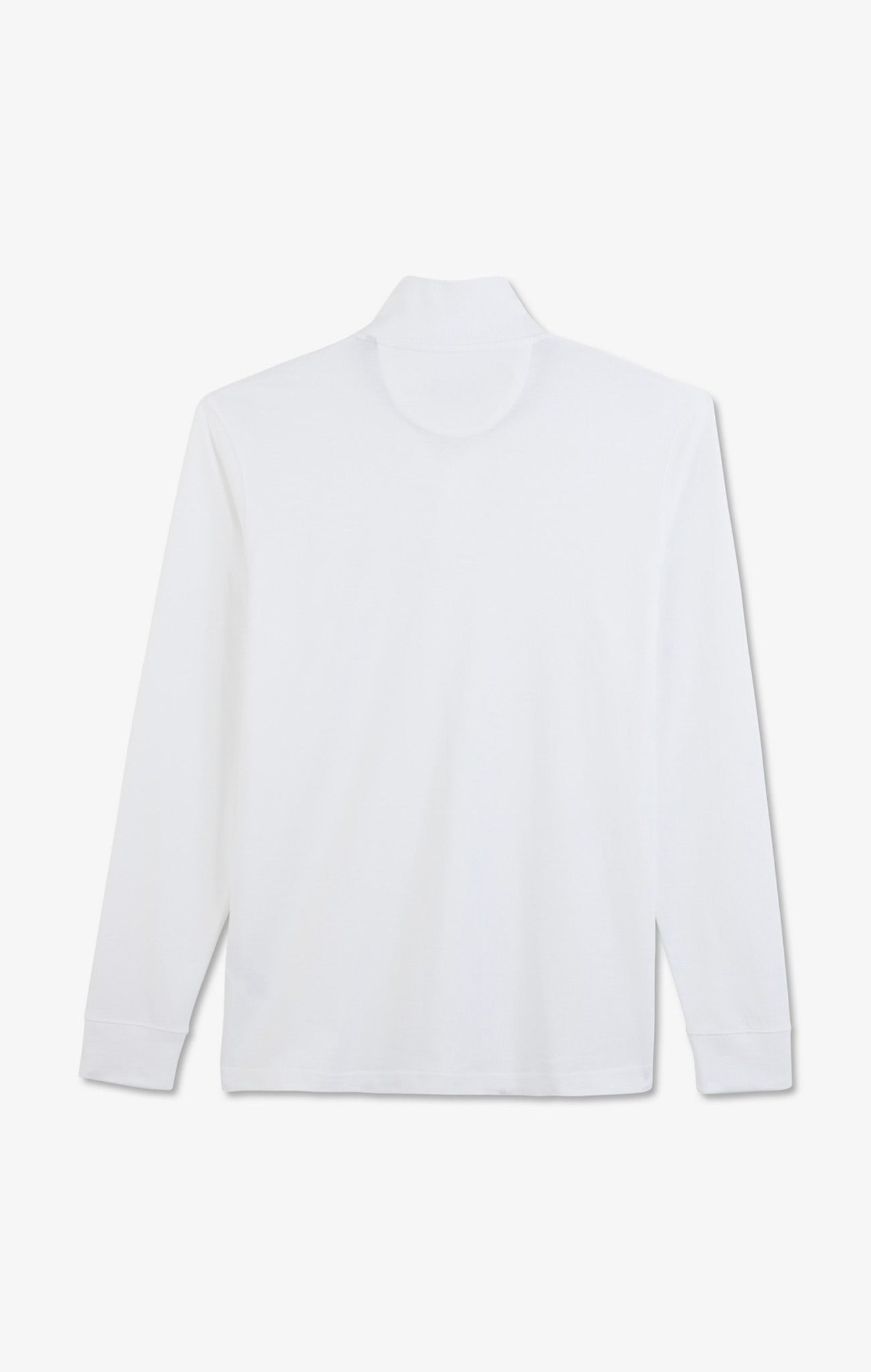 White cotton polo with contrasting neck