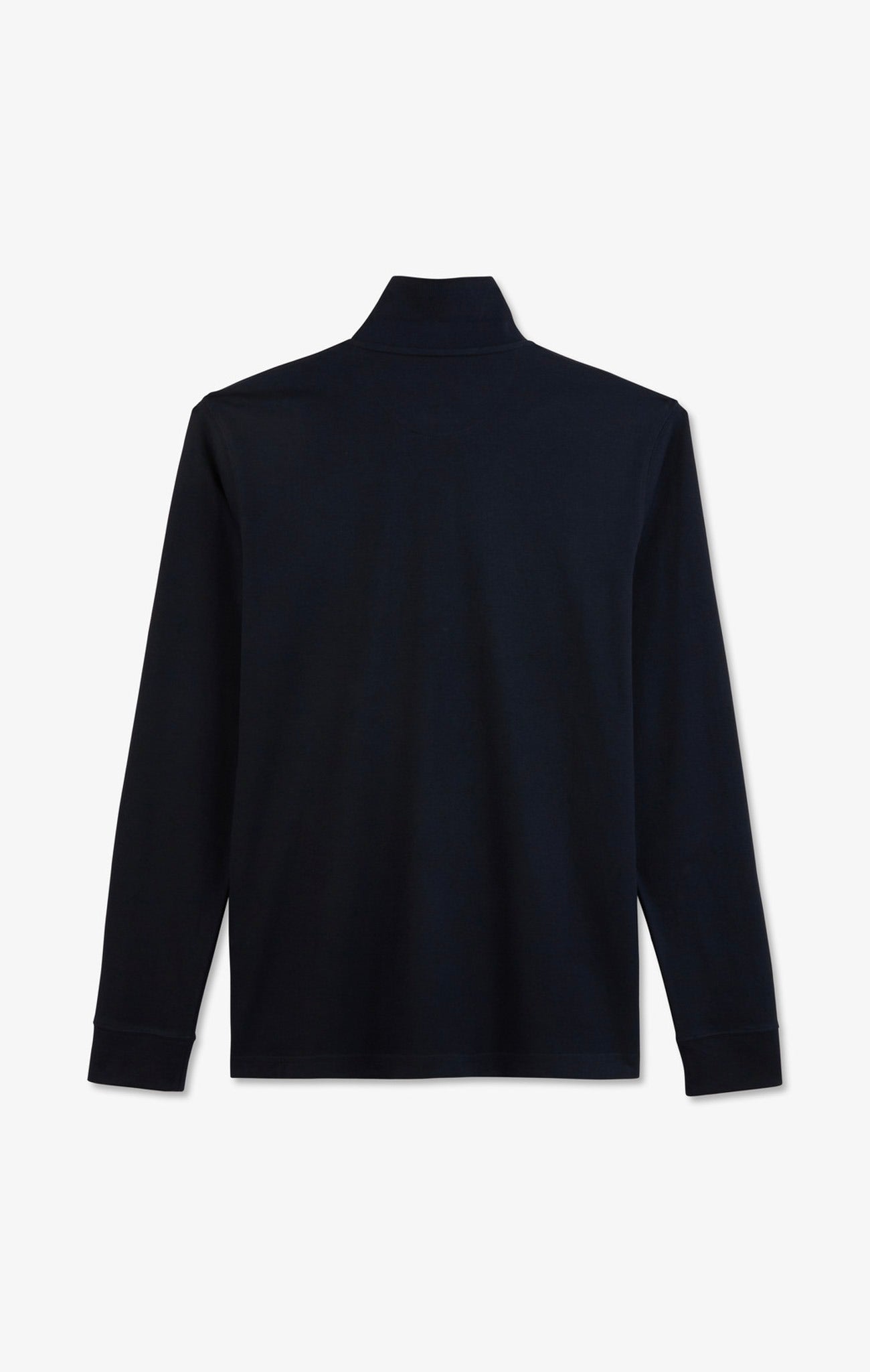 Navy blue cotton polo with contrasting neck