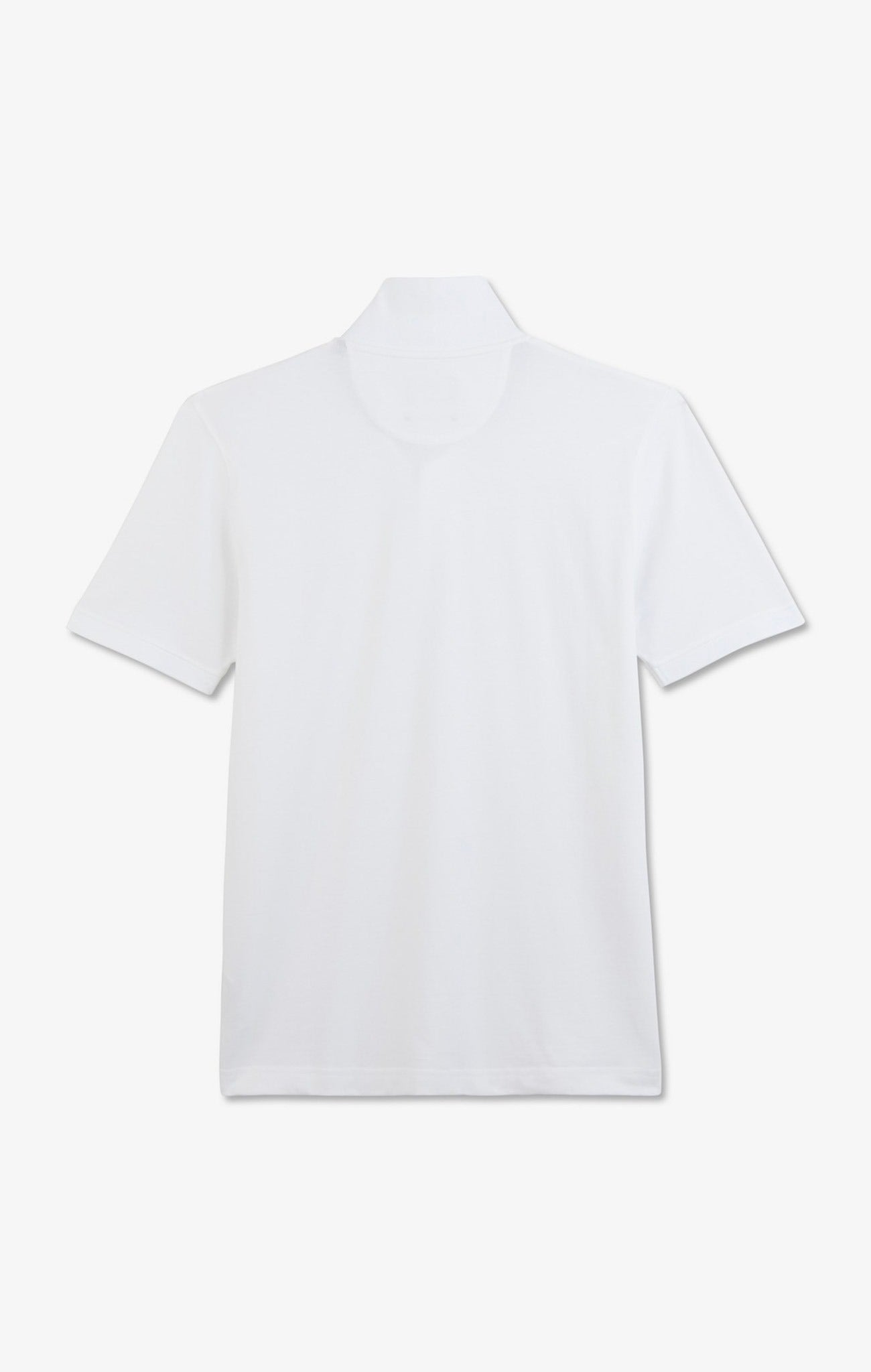 White stretch pima cotton polo