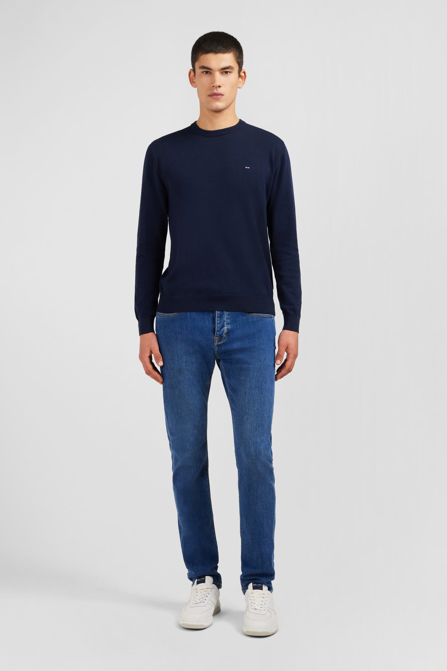 Crew navy blue cotton jumper