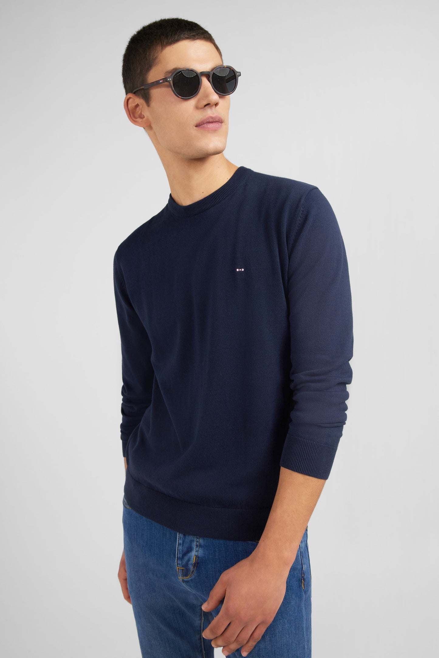 Crew navy blue cotton jumper