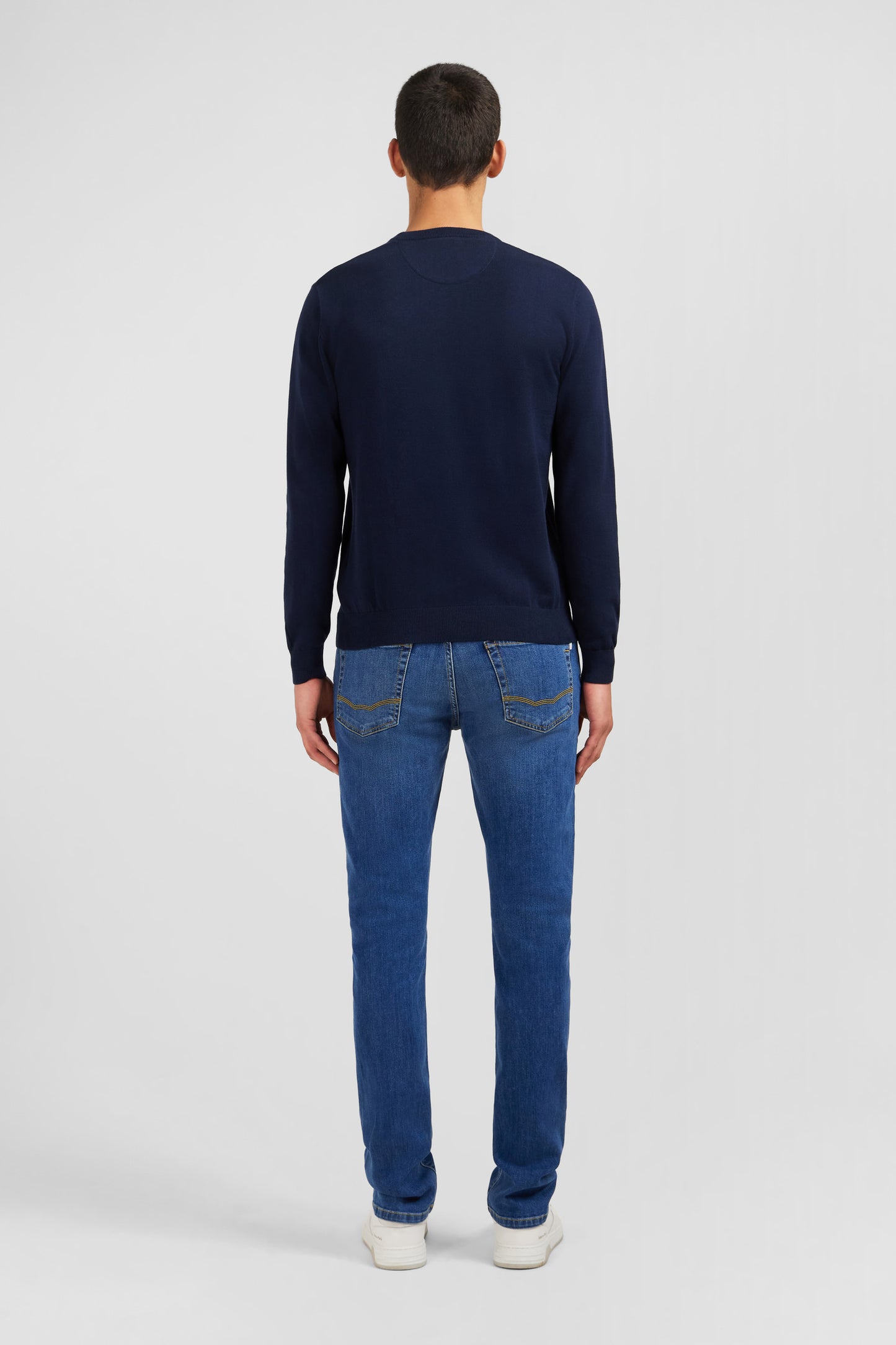 Crew navy blue cotton jumper