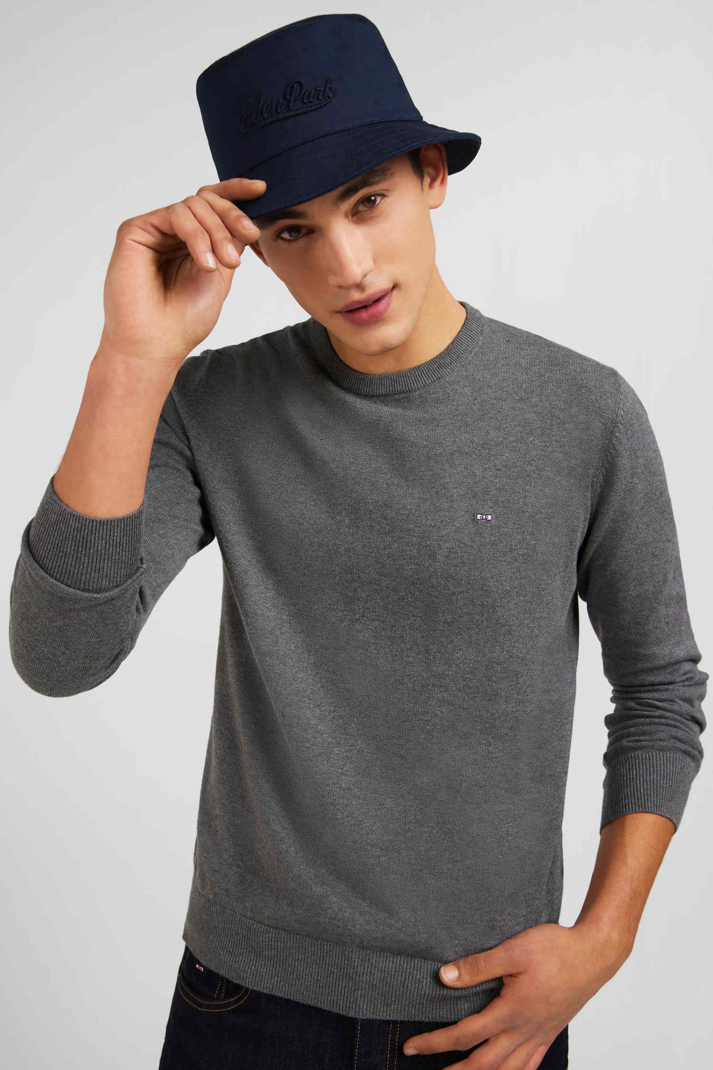 Crew grey cotton jumper