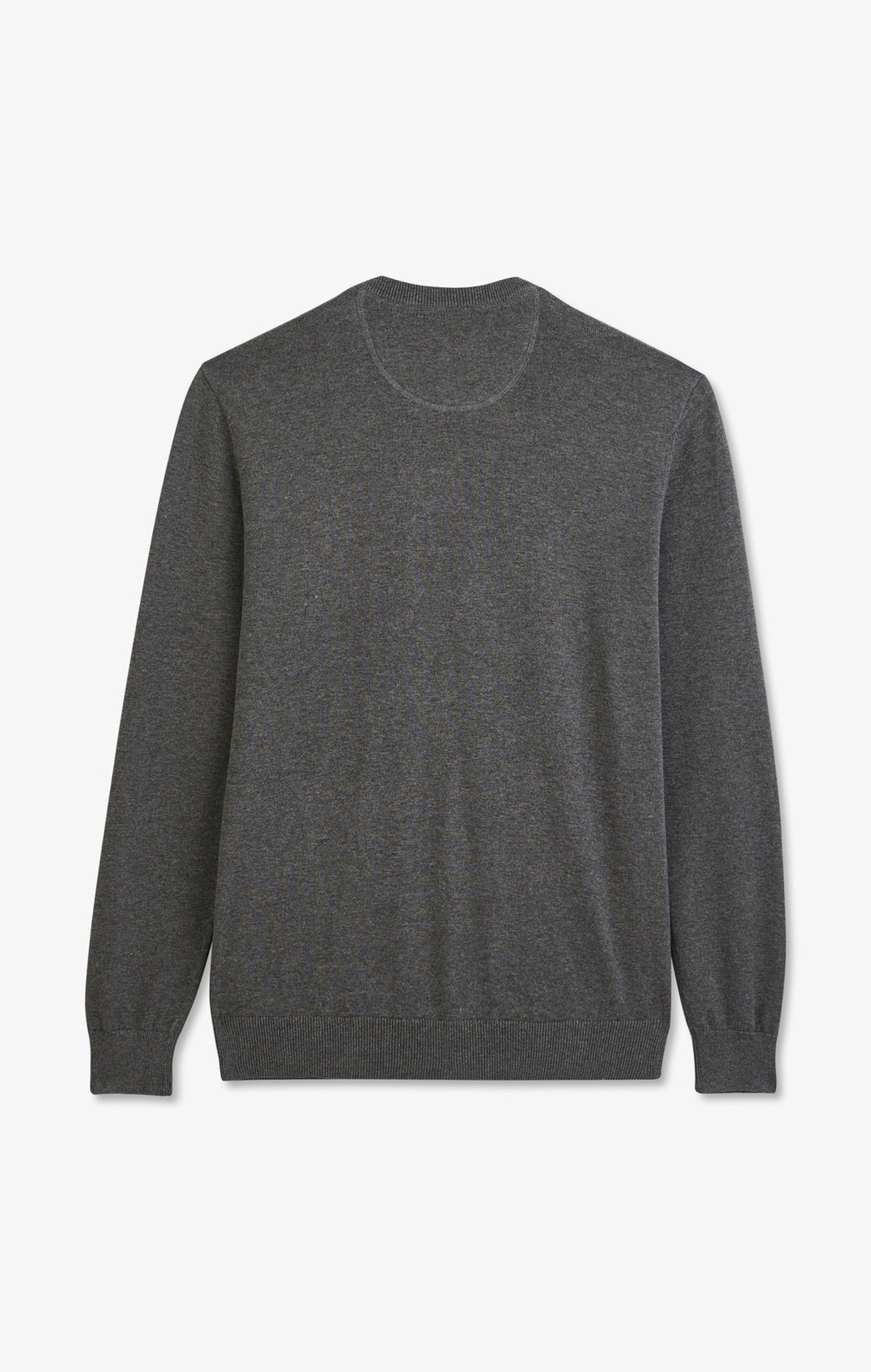 Grey cotton V-neck sweater