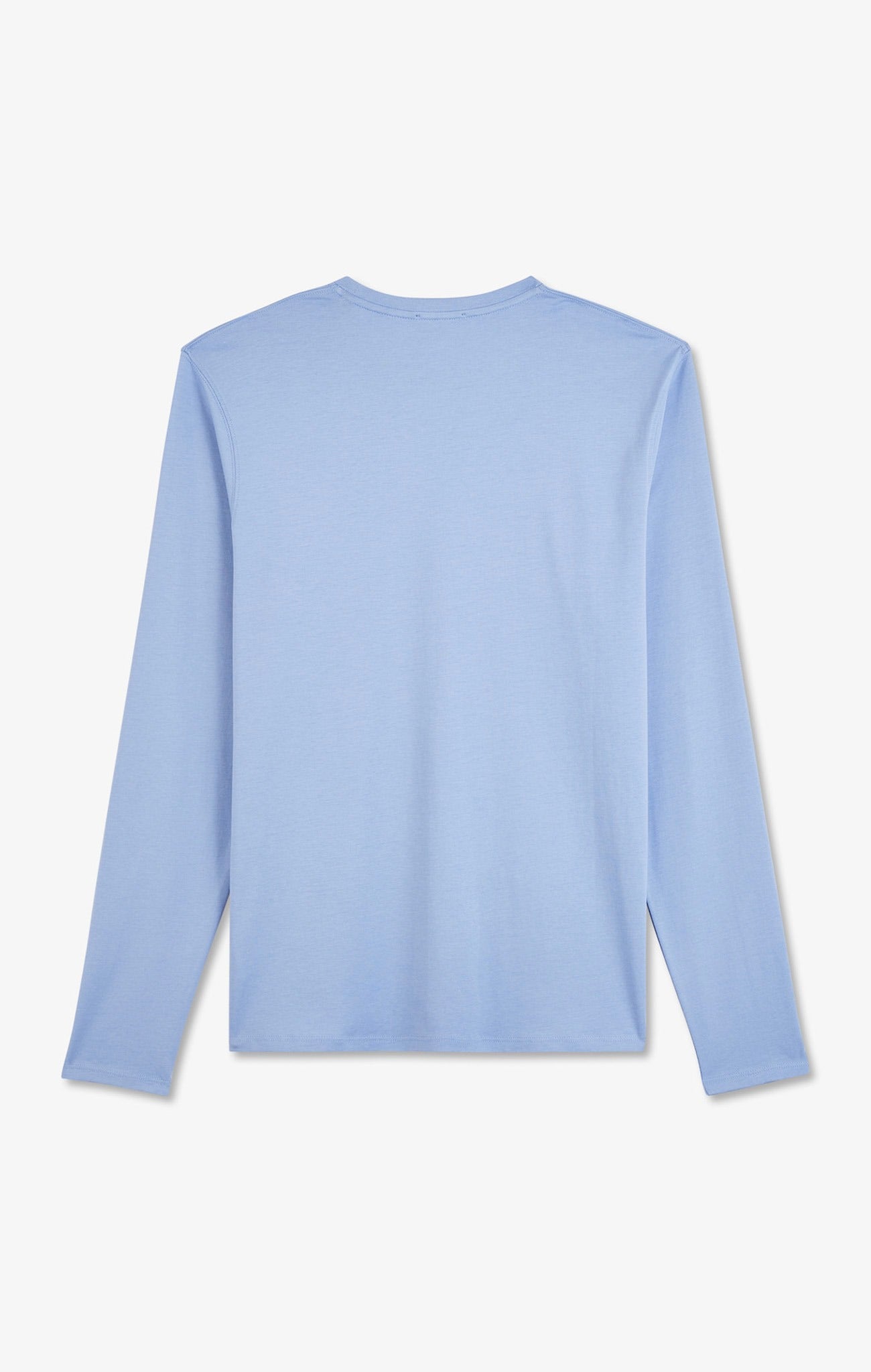 Long sleeved blue cotton t-shirt