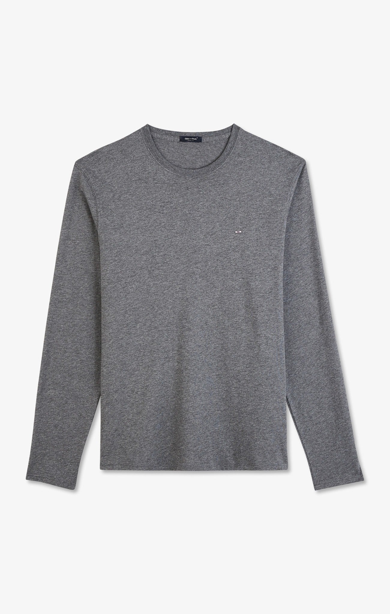 Long sleeved grey cotton t-shirt