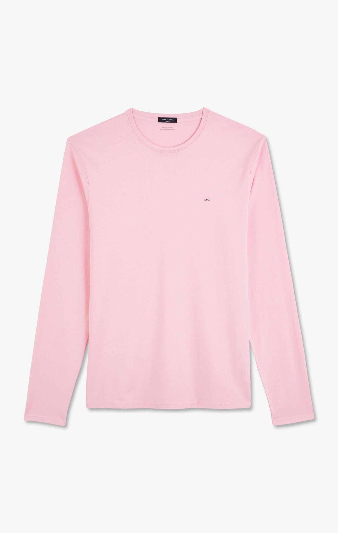 Long sleeved pink cotton t-shirt