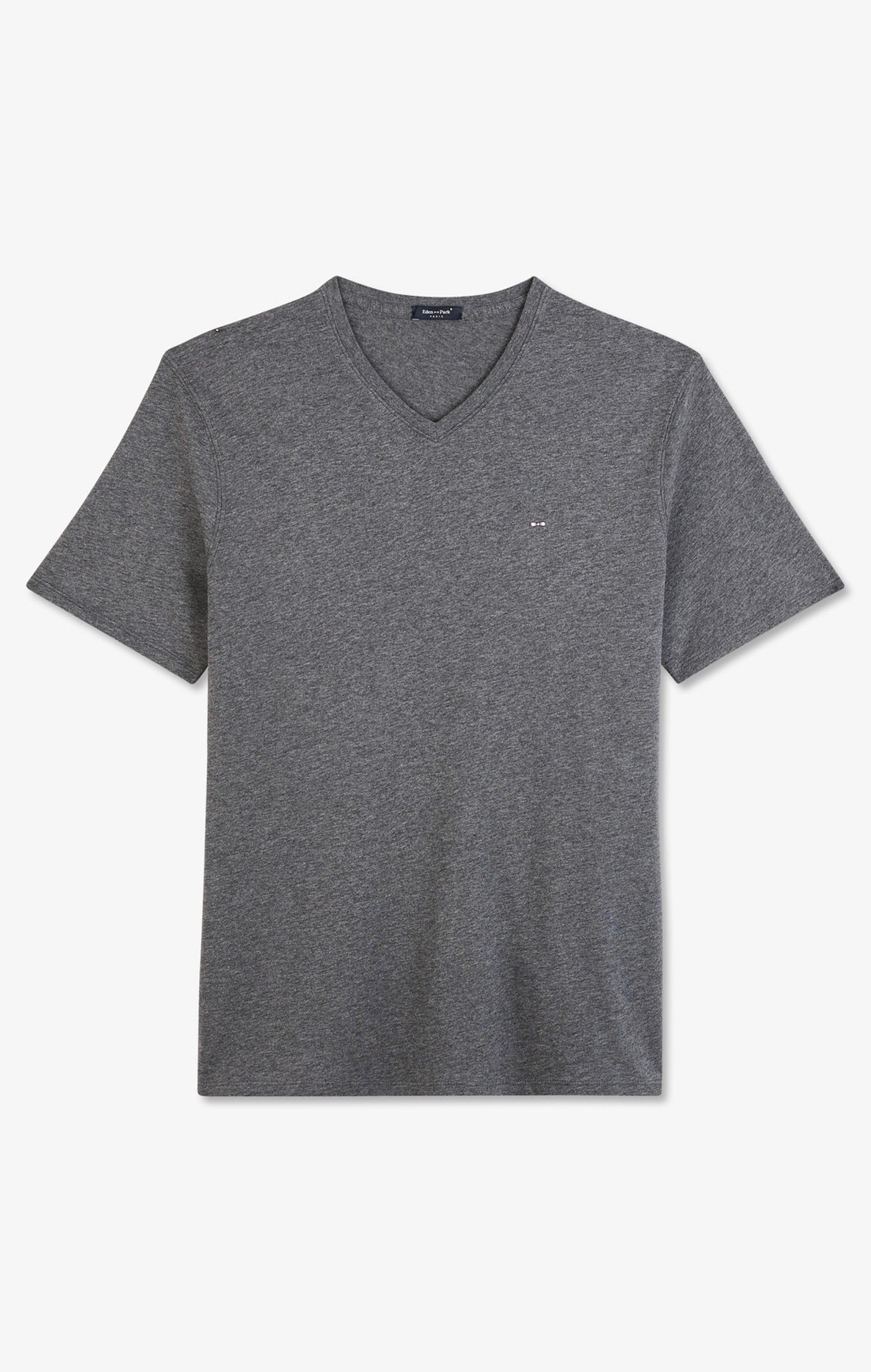 V-neck grey light pima cotton t-shirt