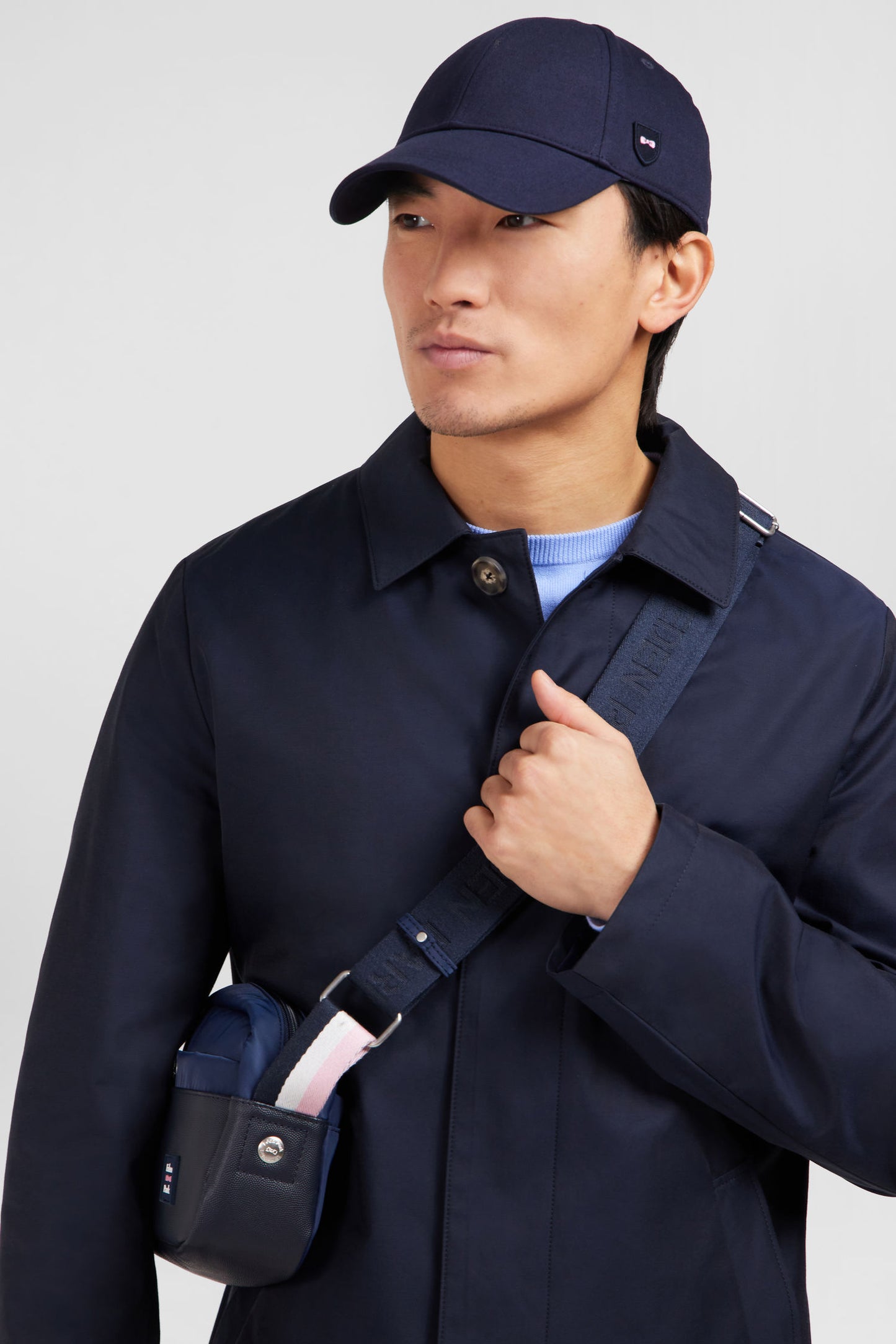 Imperméable uni bleu marine