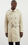 Beige water-repellent trench coat