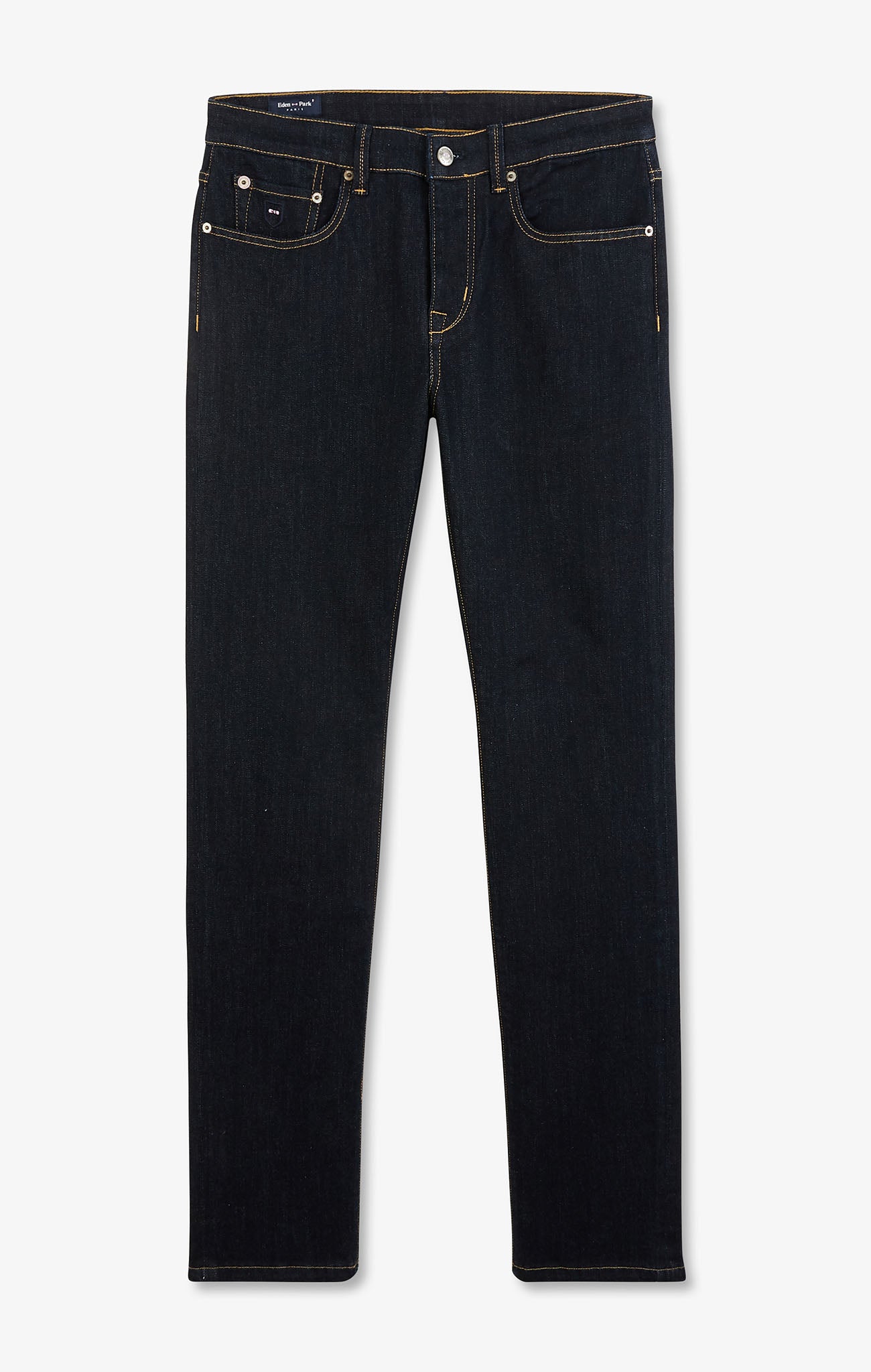 Navy blue jeans in stretch cotton