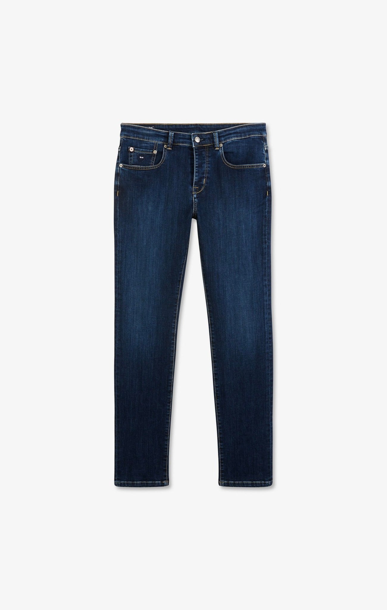 Straight jeans in blue stretch cotton