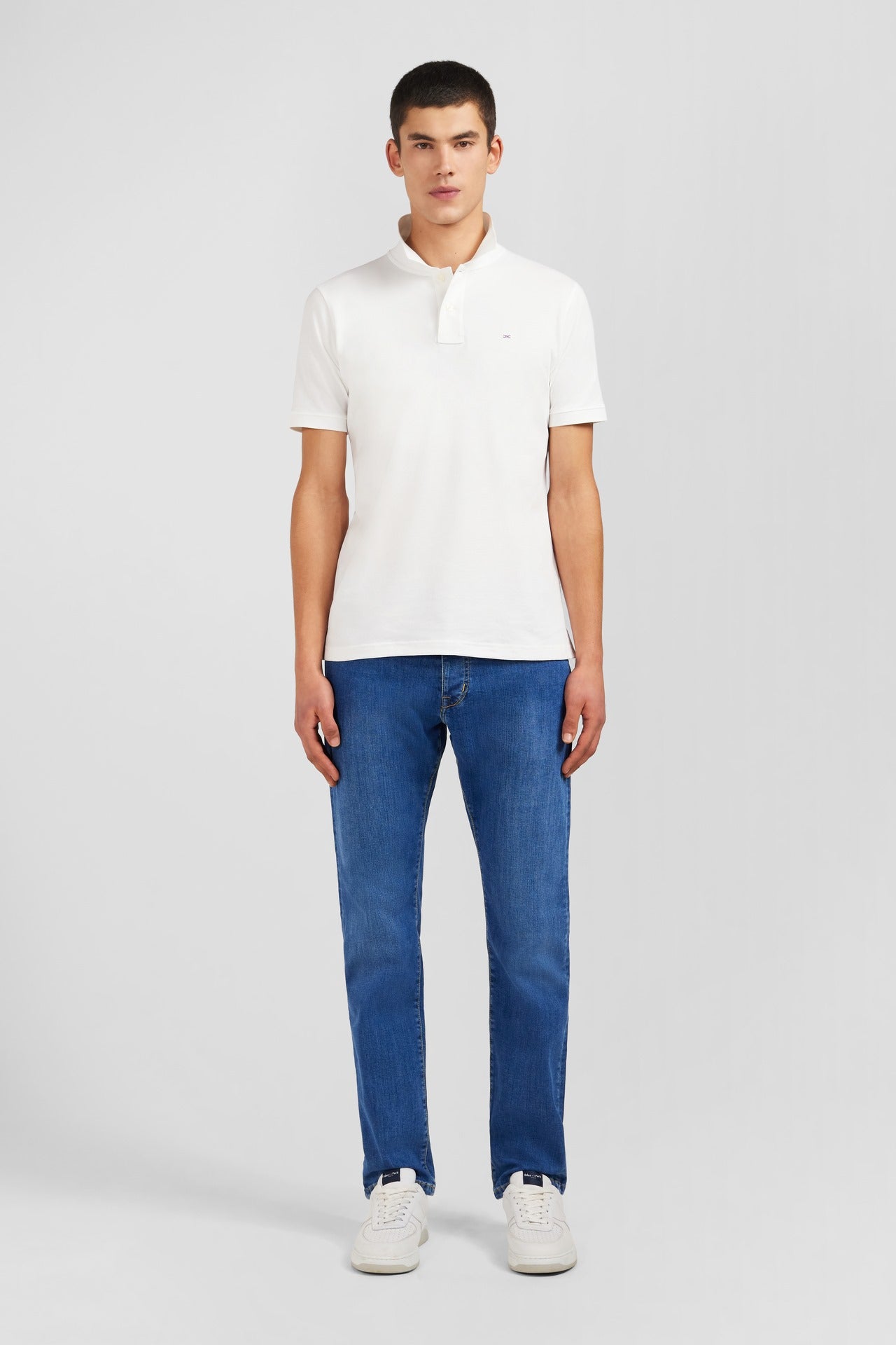 Blue jeans in stretch cotton