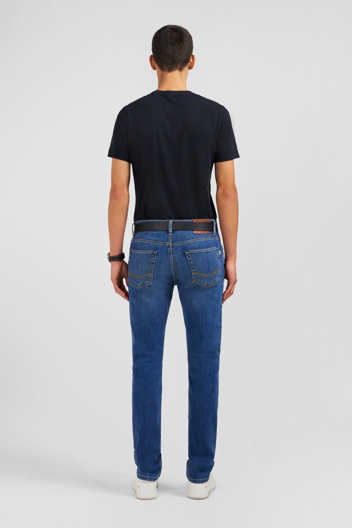 Jean bleu en coton stretch