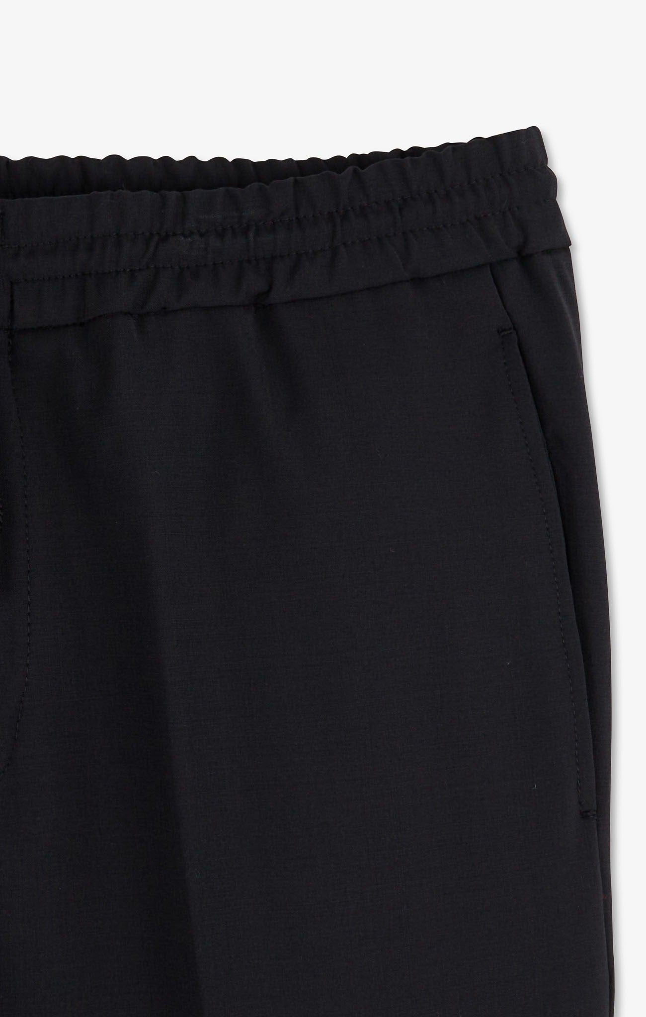 Black trousers with elasticated waist