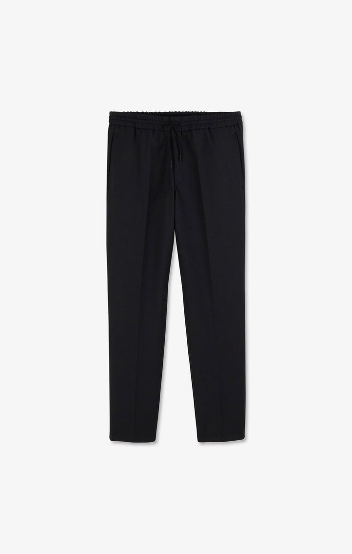 Black trousers with elasticated waist