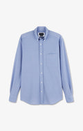 Chemise en coton pinpoint bleu