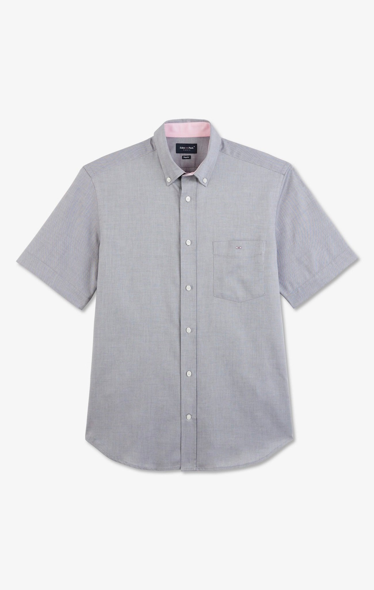 Short sleeved grey cotton shirt