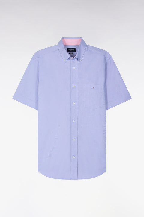 Short sleeved blue cotton shirt - Image 2