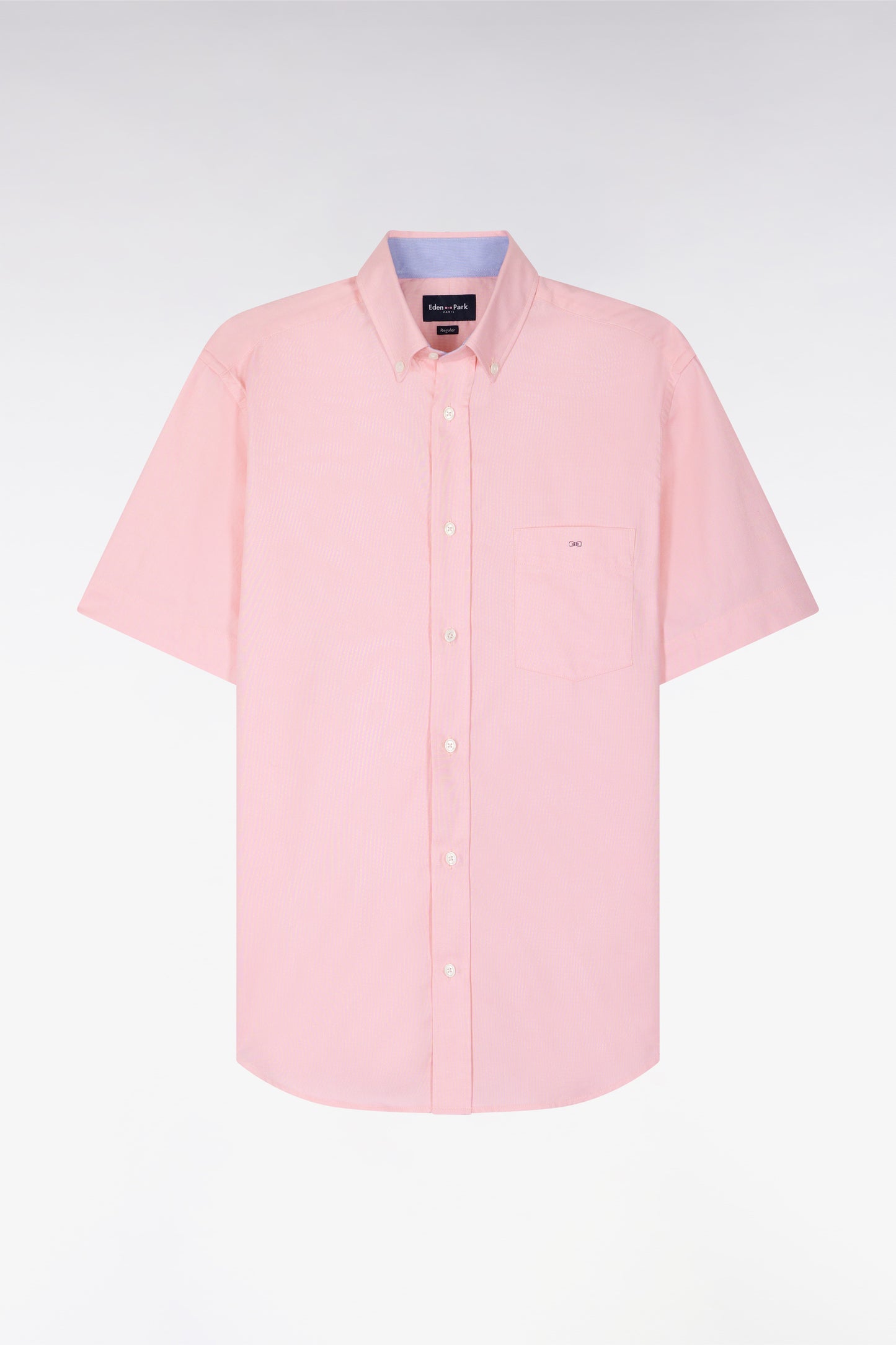 Short sleeved pink cotton shirt